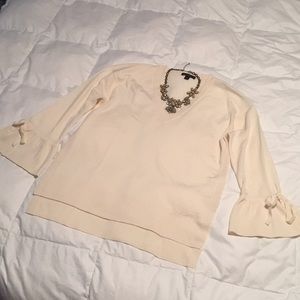 J Crew Tie Bell Sleeve Sweater